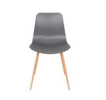 Chaise Léon grise en résine, Zuiver