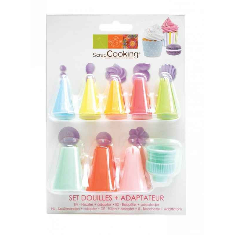 set douilles en plastique et adaptateur, scrapcooking - scrapcooking