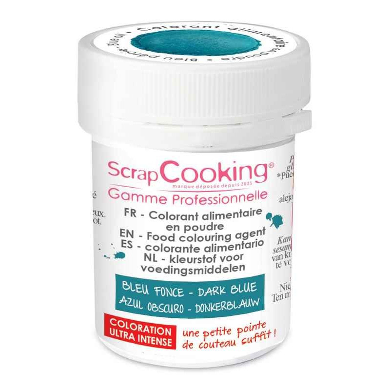 Colorant artificiel en poudre Bleu foncé, Scrapcooking