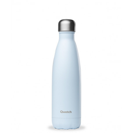bouteille isotherme pastel 500ml, qwetch bleu - qwetch