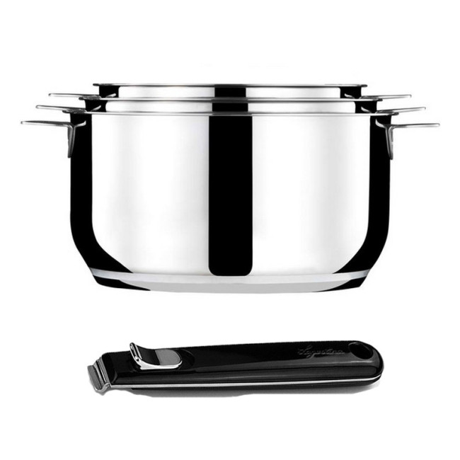 Série de 3 casseroles + poignée Salvaspazio, Lagostina