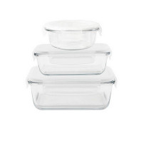 Set de 3 boîtes multiformes en verre, Pebbly