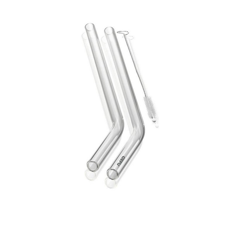 GEFU - Lot de 4 pailles en verre, Gefu Transparent - GEFU