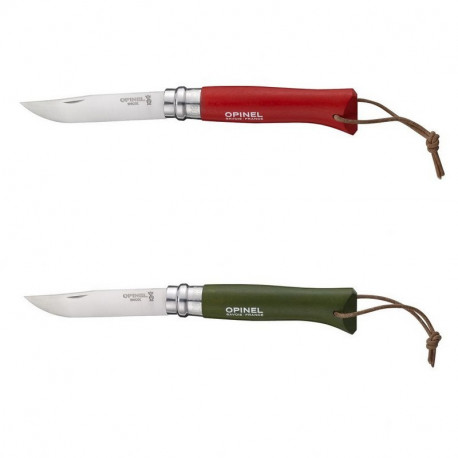 OPINEL Couteau N°8 Baroudeur couleur, Opinel - Rouge