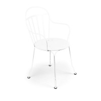 Fauteuil Louvre blanc empilable, Fermob