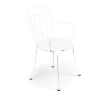 Fauteuil Louvre blanc empilable, Fermob