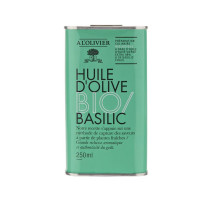 Huile d'olive Bio Basilic, A L'OLIVIER