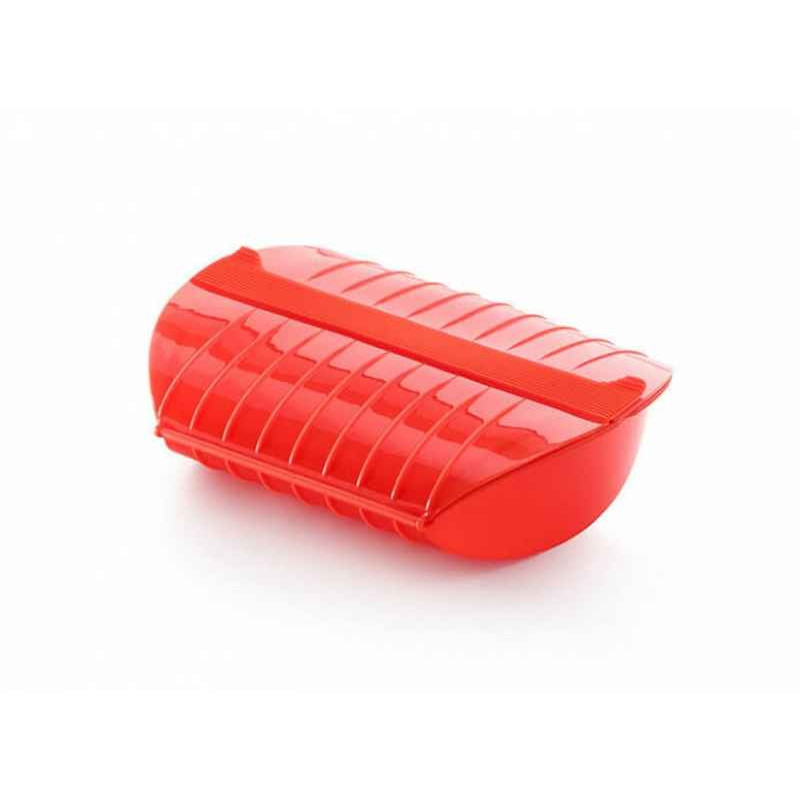 papillote silicone avec filtre 3-4 personnes rouge, lékué - lékué