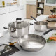 Série de 3 casseroles Tempra inox, Lagostina