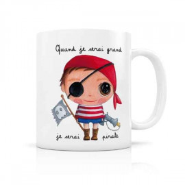 Mug "Quand je serai grand" Pirate, Isabelle Kessedjian