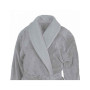 Peignoir de bain mixte col châle Gris Perle Sensoft, Sensei