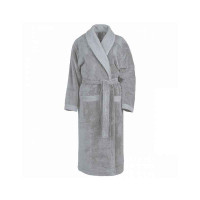 Peignoir de bain mixte col châle Gris Perle Sensoft, Sensei