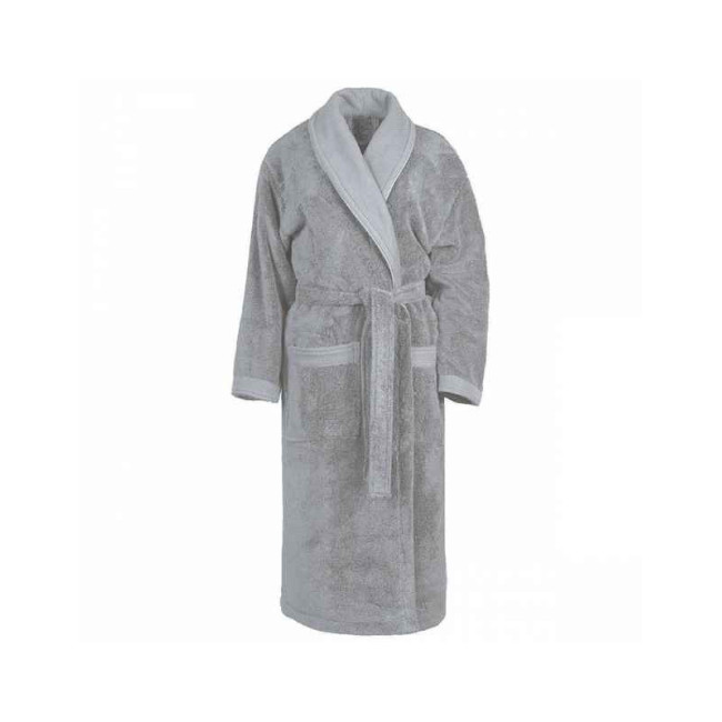 Peignoir de bain mixte col châle Gris Perle Sensoft, Sensei