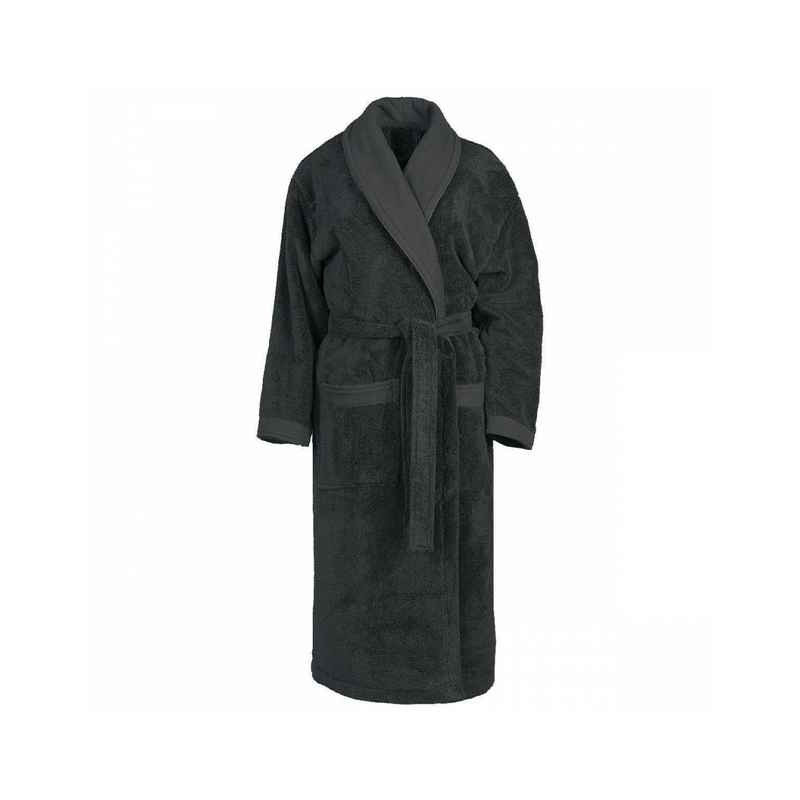 SENSEI - Peignoir de bain mixte col châle Anthracite Sensoft, Sensei XL - SENSEI