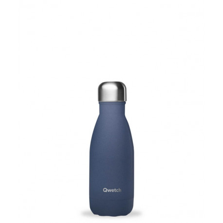 bouteille isotherme granite 260 ml, qwetch bleu - qwetch