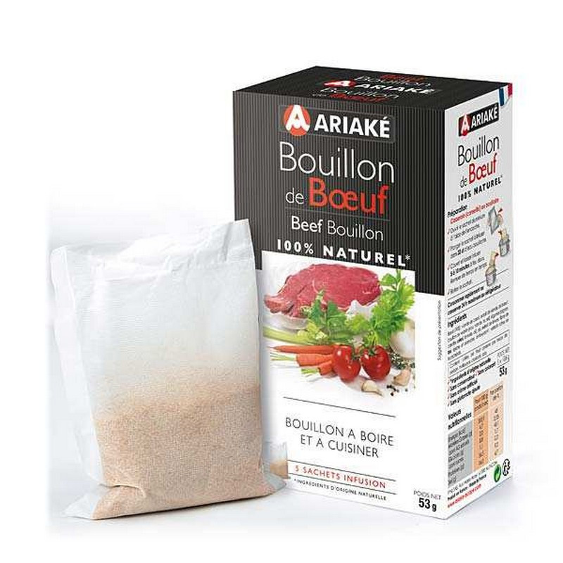 Acheter 5 sachets de bouillon de boeuf 100 naturel Ariaké