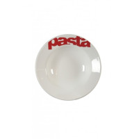 Assiette creuse en porcelaine 26cm pasta rouge