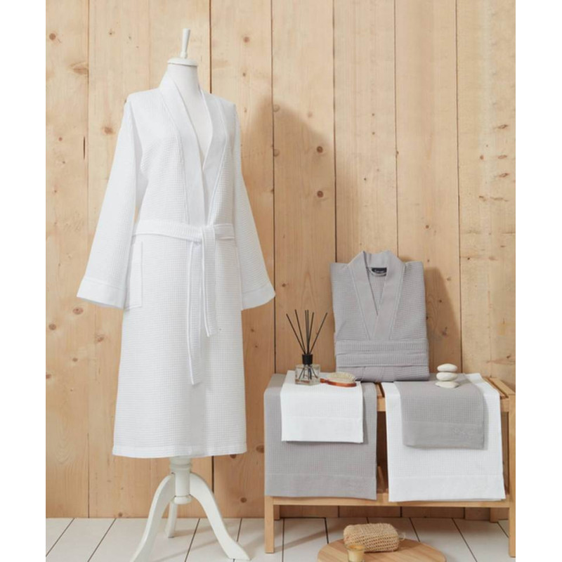 Acheter peignoir spa blanc de sensei peignoir nid d abeille