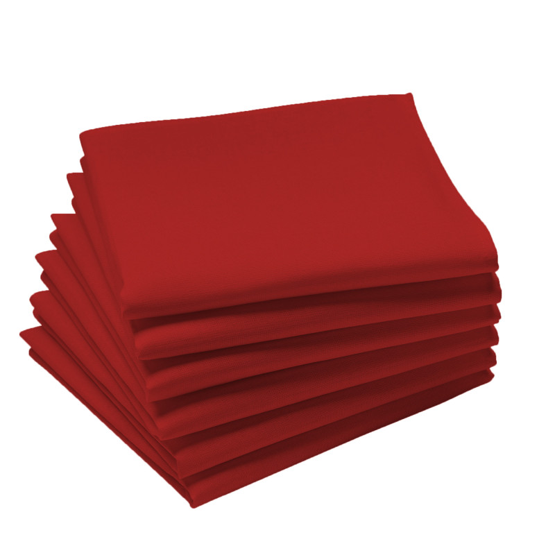 Coucke - Serviette de Table Polylin 45x45cm, Coucke Groseille - Coucke