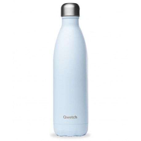bouteille isotherme pastel 750 ml, qwetch bleu - qwetch