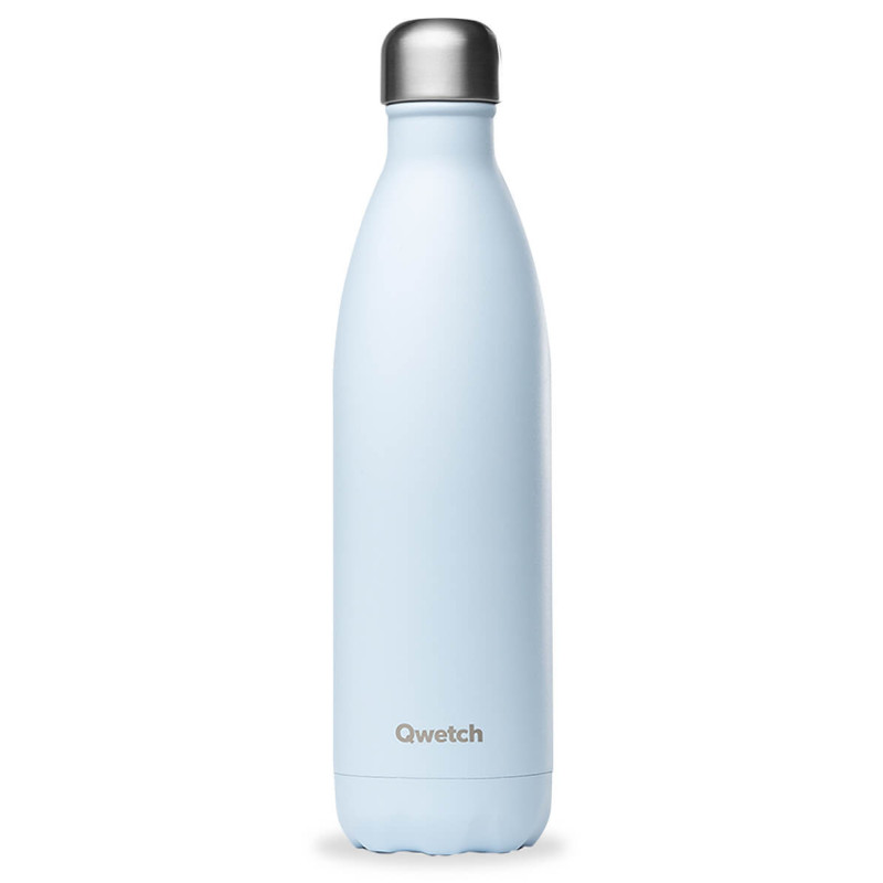 bouteille isotherme pastel 750 ml, qwetch bleu - qwetch