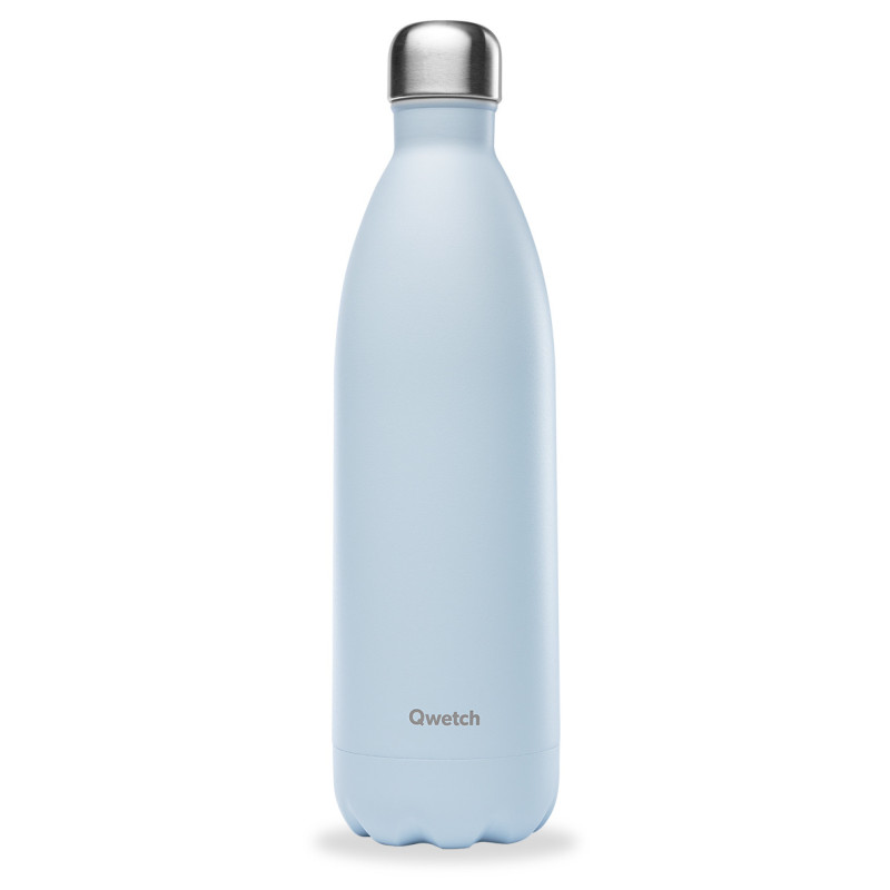 bouteille isotherme pastel 1 l, qwetch bleu - qwetch