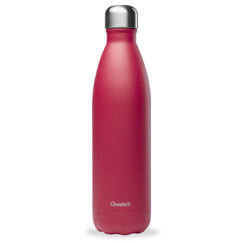 bouteille isotherme matt framboise, qwetch 750 ml - qwetch