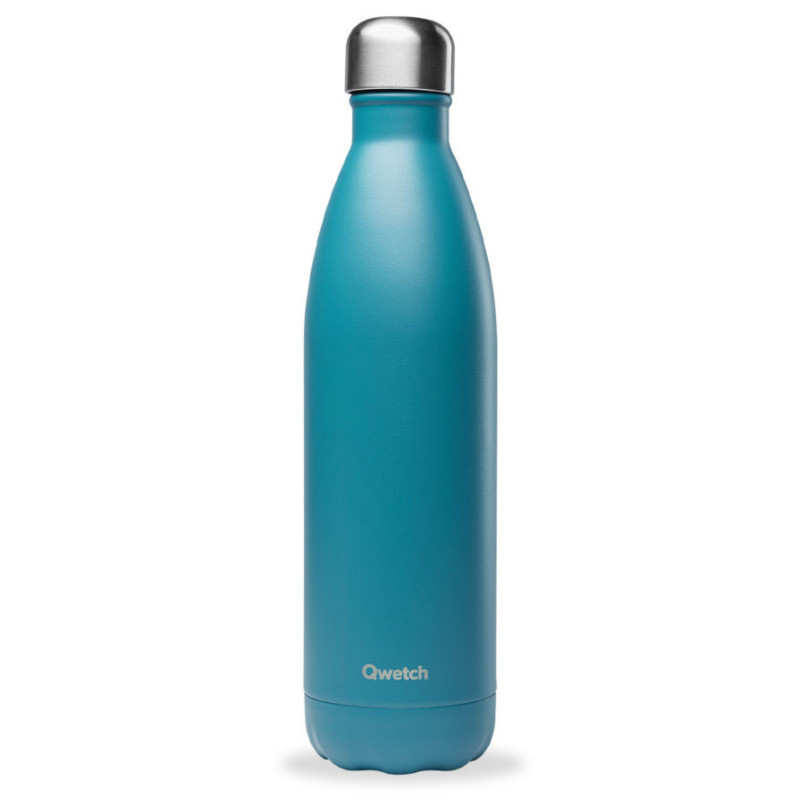 bouteille isotherme matt bleu canard, qwetch 750 ml - qwetch