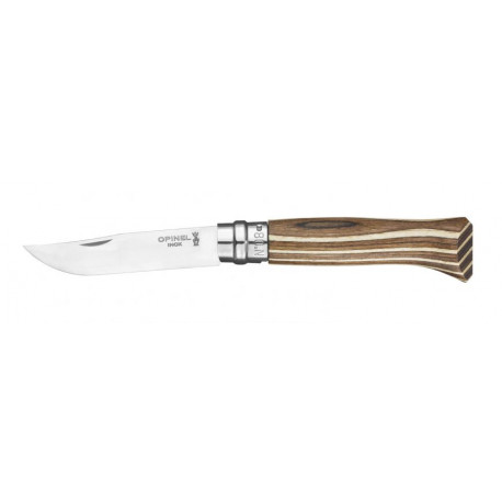 OPINEL Couteau N°8 Bouleau lamellé brun, Opinel -