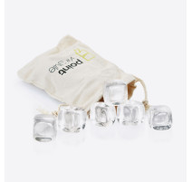Set 6 glaçons en cristal, Point Virgule