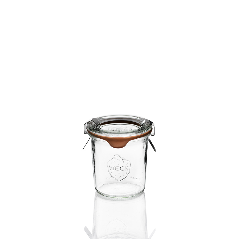 Weck - Lot de 6 Bocaux en verre Droit, Weck 140 ml - Weck