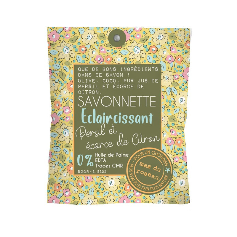 Mas du roseau - Savonnette Éclaircissant Persil et écorce de citron, mas du roseau - mas du roseau