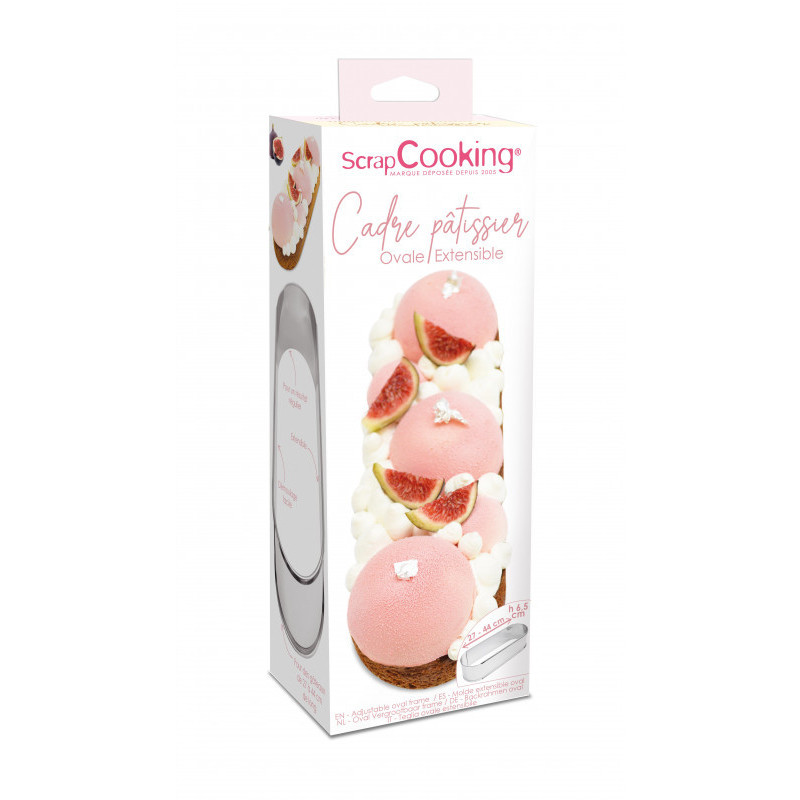 Acheter Cadre pâtissier extensible ovale de ScrapCooking