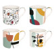 Set de 4 mugs Modernism, Easy Life