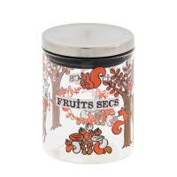 Bocal à Fruits secs petits écureuils, Derrière la porte