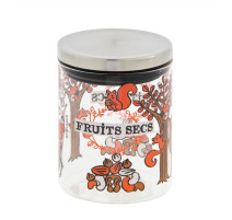 Bocal à Fruits secs petits écureuils, Derrière la porte
