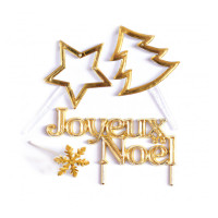 4 accessoires de Noël dorés, ScrapCooking
