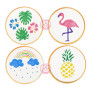 4 Feutres alimentaires Jaune, vert, bleu, Rose, Scrapcooking