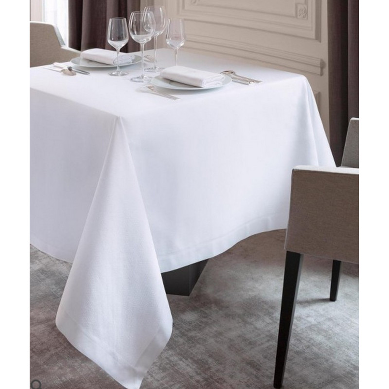 Nappe 175 cm Granite blanc, Le Jacquard Français