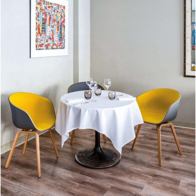 Nappe 175 cm Granite blanc, Le Jacquard Français