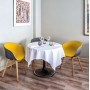 Nappe 175 cm Granite blanc, Le Jacquard Français