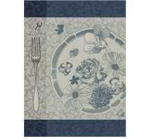 Torchon Fleurs à croquer Bleu Etamine, Le Jacquard Français