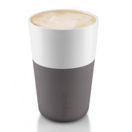 set de 2 mugs café latte 36 cl, eva solo grey - eva solo