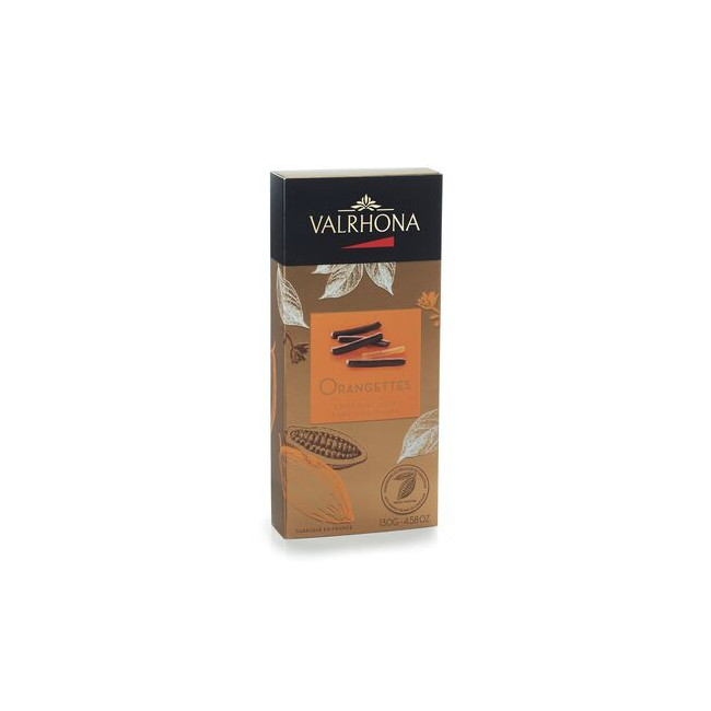 Orangettes chocolat noir, Valrhona