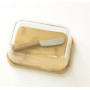 Beurrier verre bambou + couteau, Pebbly