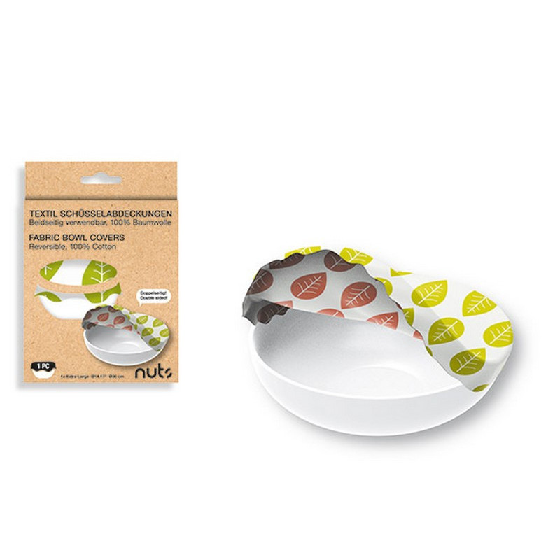 Nuts - Couvre bol XL en coton bio 36cm, Nuts Feuille - Nuts