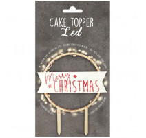 Cake topper LED Merry Christmas, Scrapcooking
