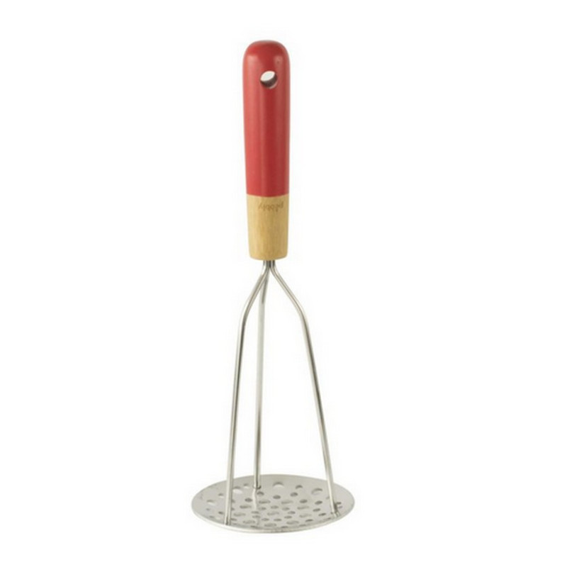 Pebbly - Presse-purée inox/bambou rouge, Pebbly - PEBBLY