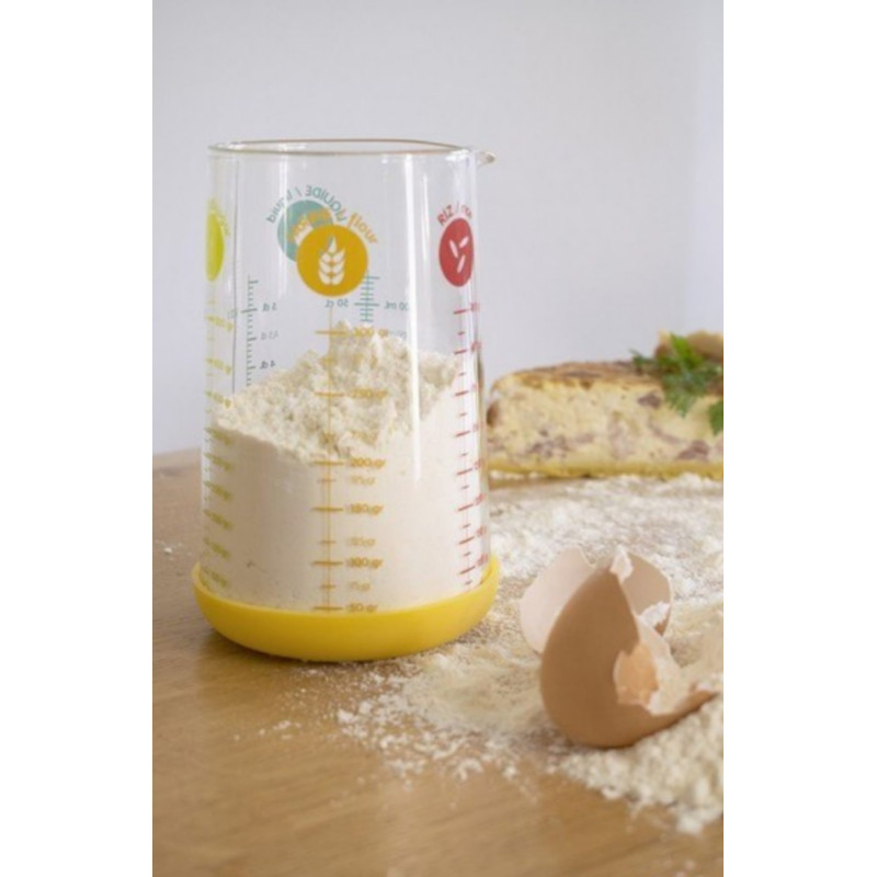 Pebbly - Verre mesureur jaune 0.5L, Pebbly - PEBBLY