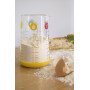 Verre mesureur en verre et silicone jaune 0.5L, Pebbly.